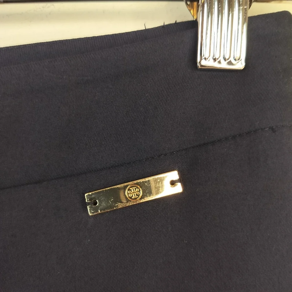 Tory Burch Ankle Pants 6 Womens Career Office Cotton Stretch Navy Blue